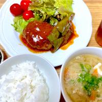 夕飯 ハンバーグ